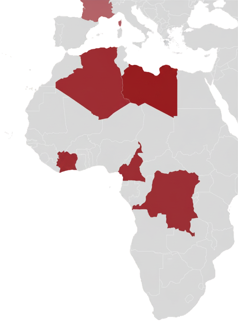 Carte Afrique avec France